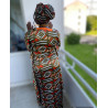 African Print Silk Dress Inaya