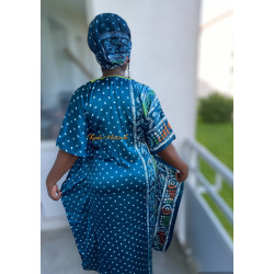 African Print Silk Dress Nour