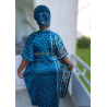 African Print Silk Dress Nour