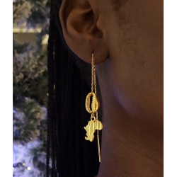 Earring Grace in Bronze and Silver