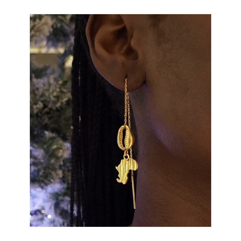 Earring Grace in Bronze and Silver