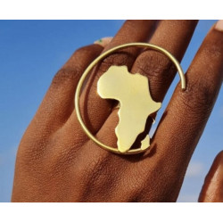 African Ring "Aicha" in Bronze
