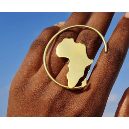 African Ring "Aicha" in Bronze