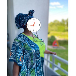 Luxe Silk Wrap Dress – Ankara Elegance Edition