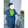 Luxe Silk Wrap Dress – Ankara Elegance Edition