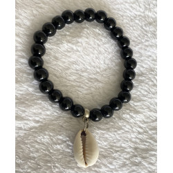 Black pearl Bracelet /cowrie