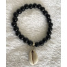 Black pearl Bracelet /cowrie