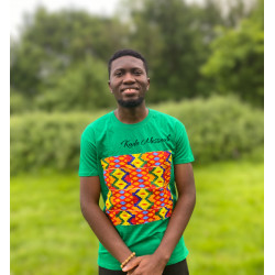 Green T-shirt 100% Cotton with a Touch of Wax at the Front