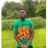 Green T-shirt 100% Cotton with a Touch of Wax at the Front
