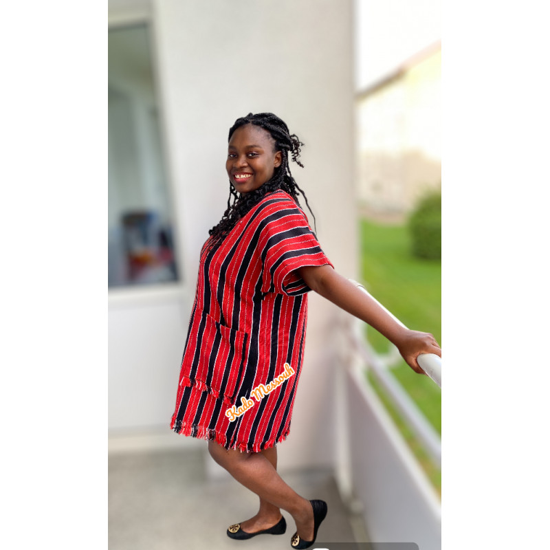 Mini Dress in Ntutuere Fabric from Cameroon Mini Dress in Ntutuere Fabric from Cameroon